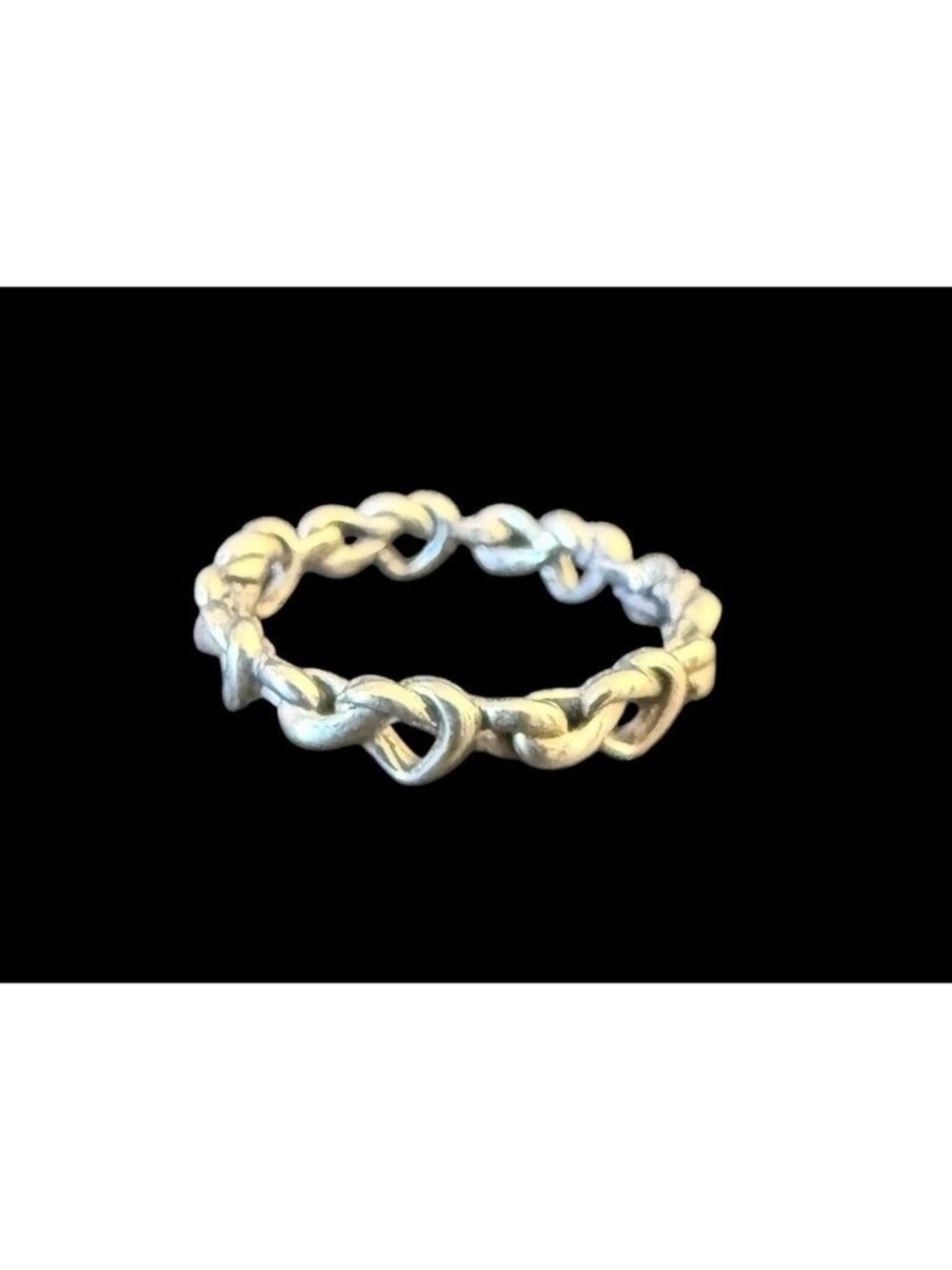 Pandora Sterling Silver S925 ALE Knotted Hearts Ring Size 6